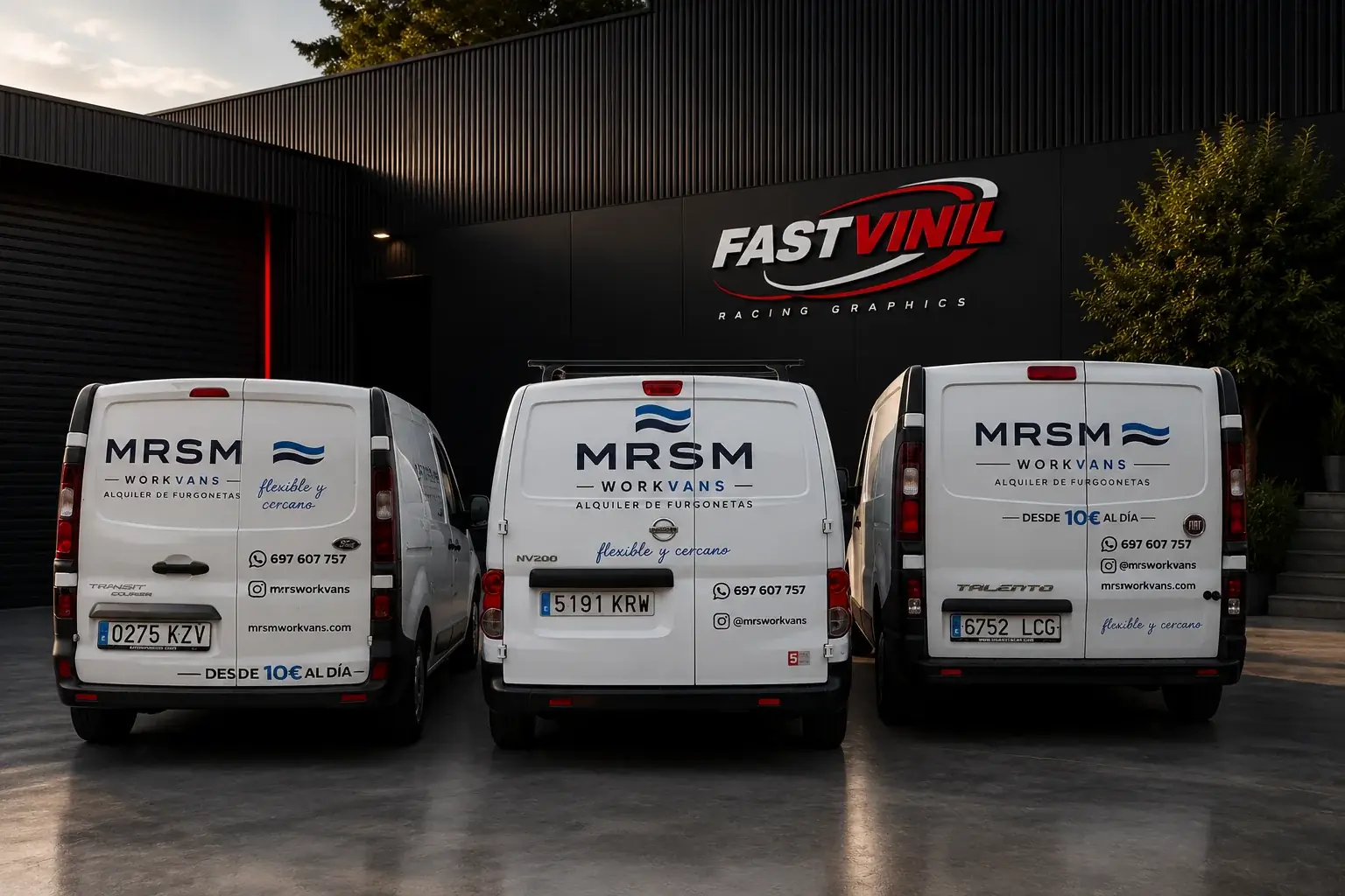 Furgonetas comerciales rotuladas con vinilo por FastVinil